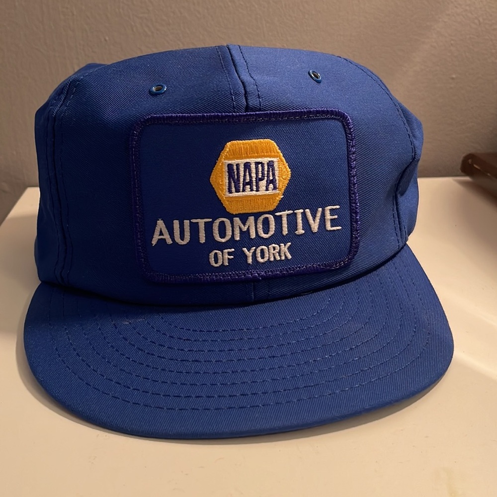 NAPA automotive of York snapback six panel retro blue patch vintage